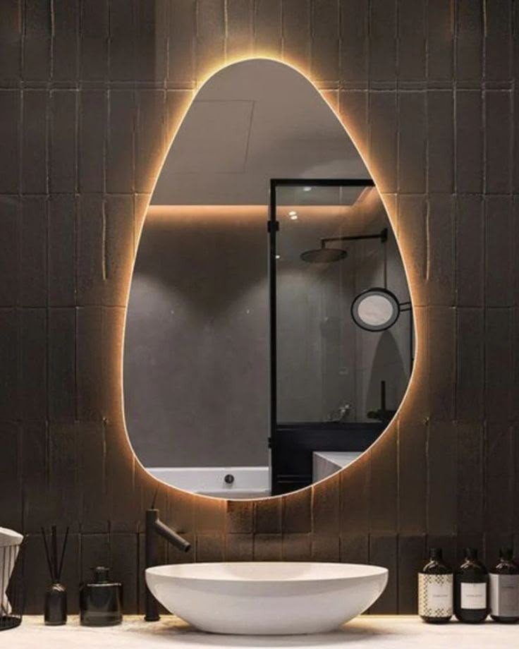 Luxury Teardrop LED Bathroom Mirror - Modern Vanity Wall Light