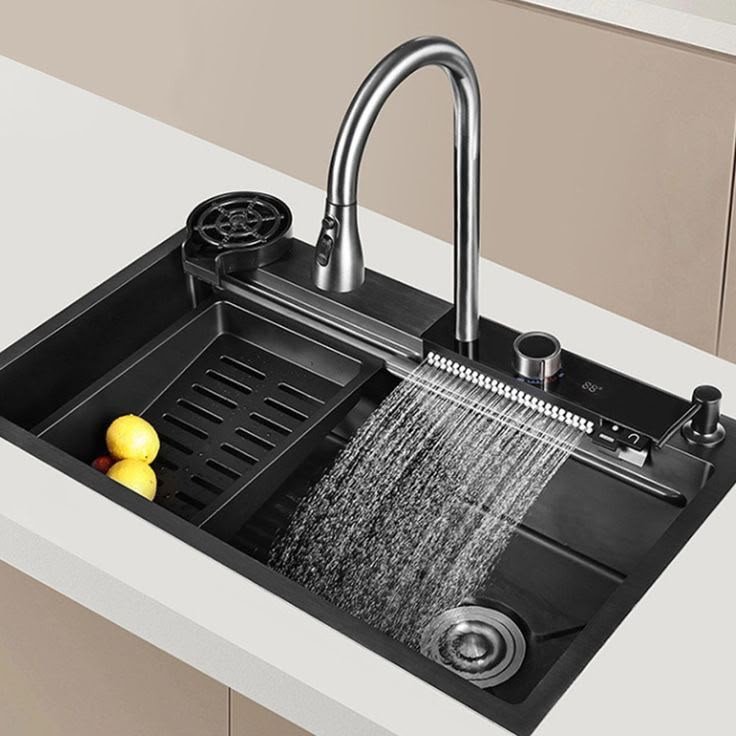 Handmade Multifunctional Kitchen Sink - Deep Basin, Stainless Steel, Modern Design