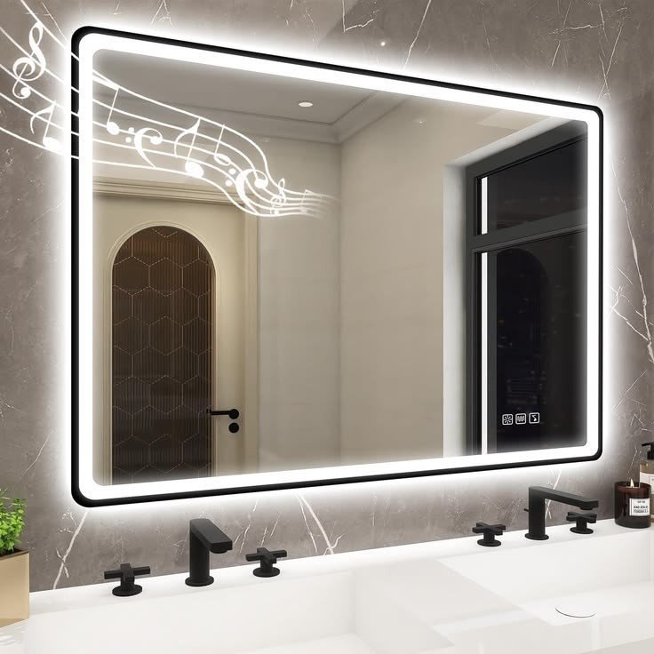 Luxury LED Bathroom Mirror | Anti-Fog, Dimmable Vanity Mirror with Light