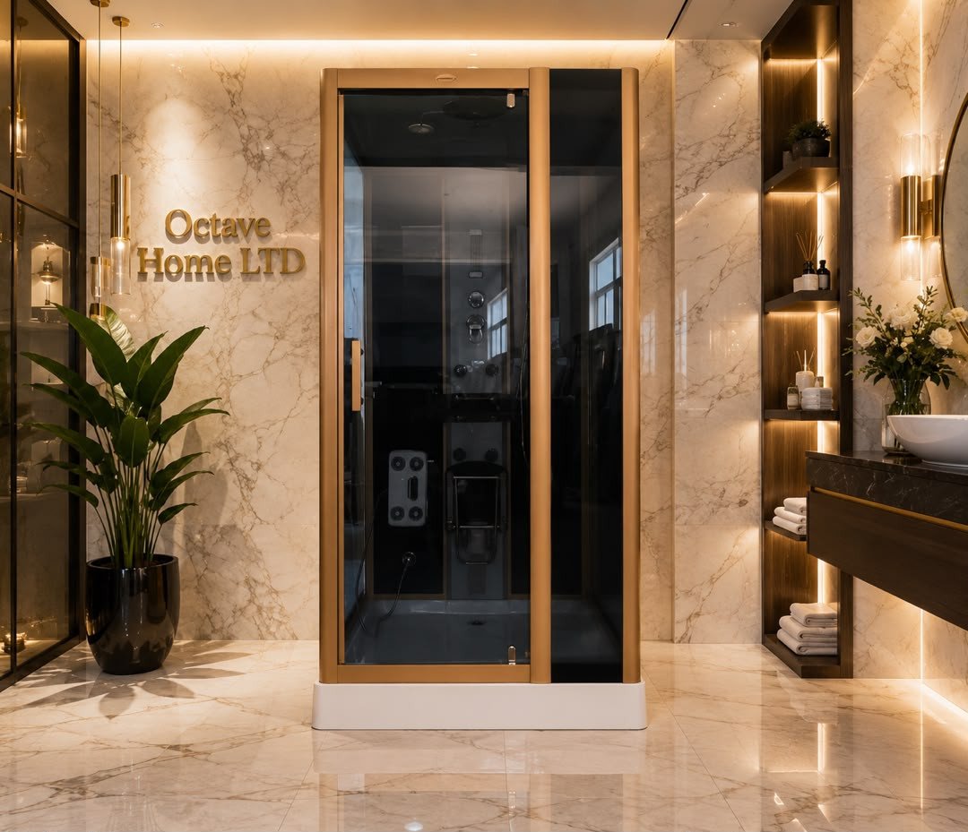 Premium Luxury Steam Shower Room (Executive Square Model – Pull-Out Door)