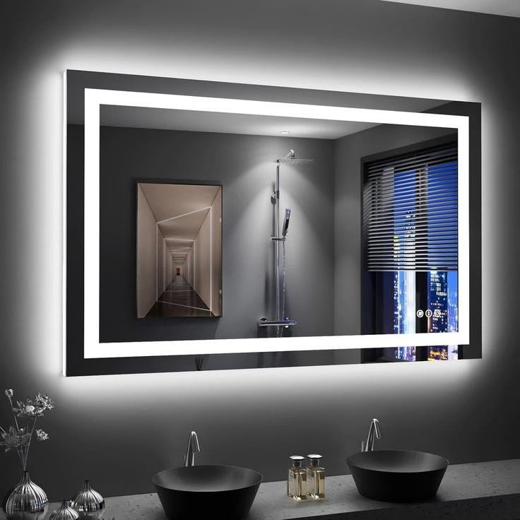 Luxury LED Bathroom Mirror | Anti-Fog, Dimmable Vanity Mirror with Smart Touch